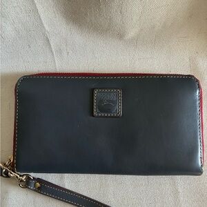 Dooney & Bourke Florentine Large Zip Wristlet Slate Gray
